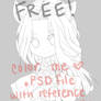 PSD Lineart Example: Chibi - FREE TO COLOR