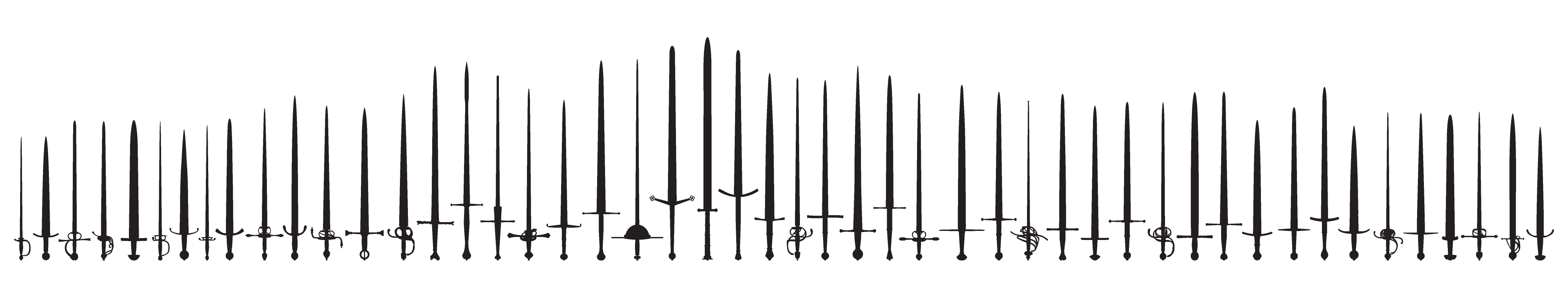 vector swords silhouette
