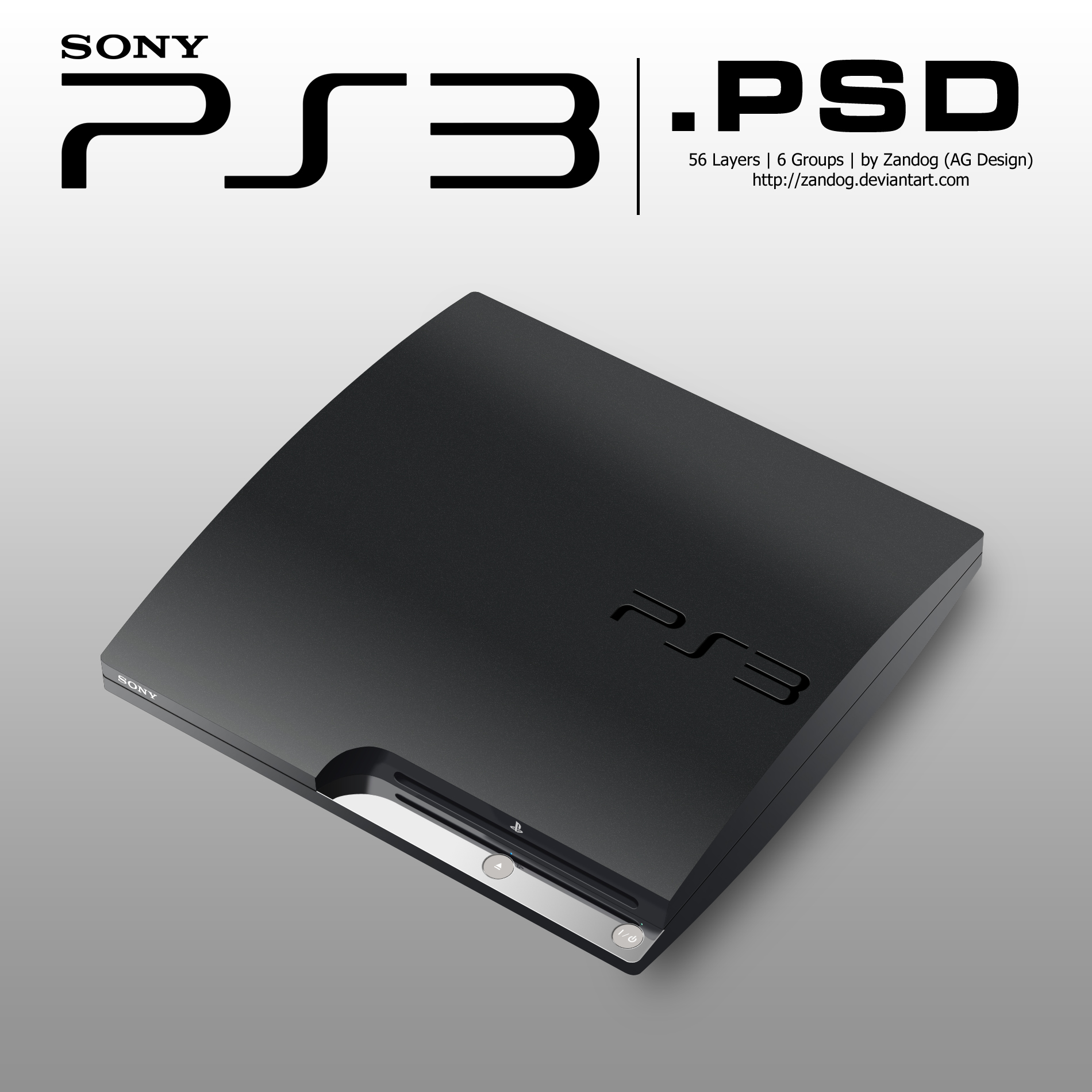 Sony Playstation 3 Slim .PSD
