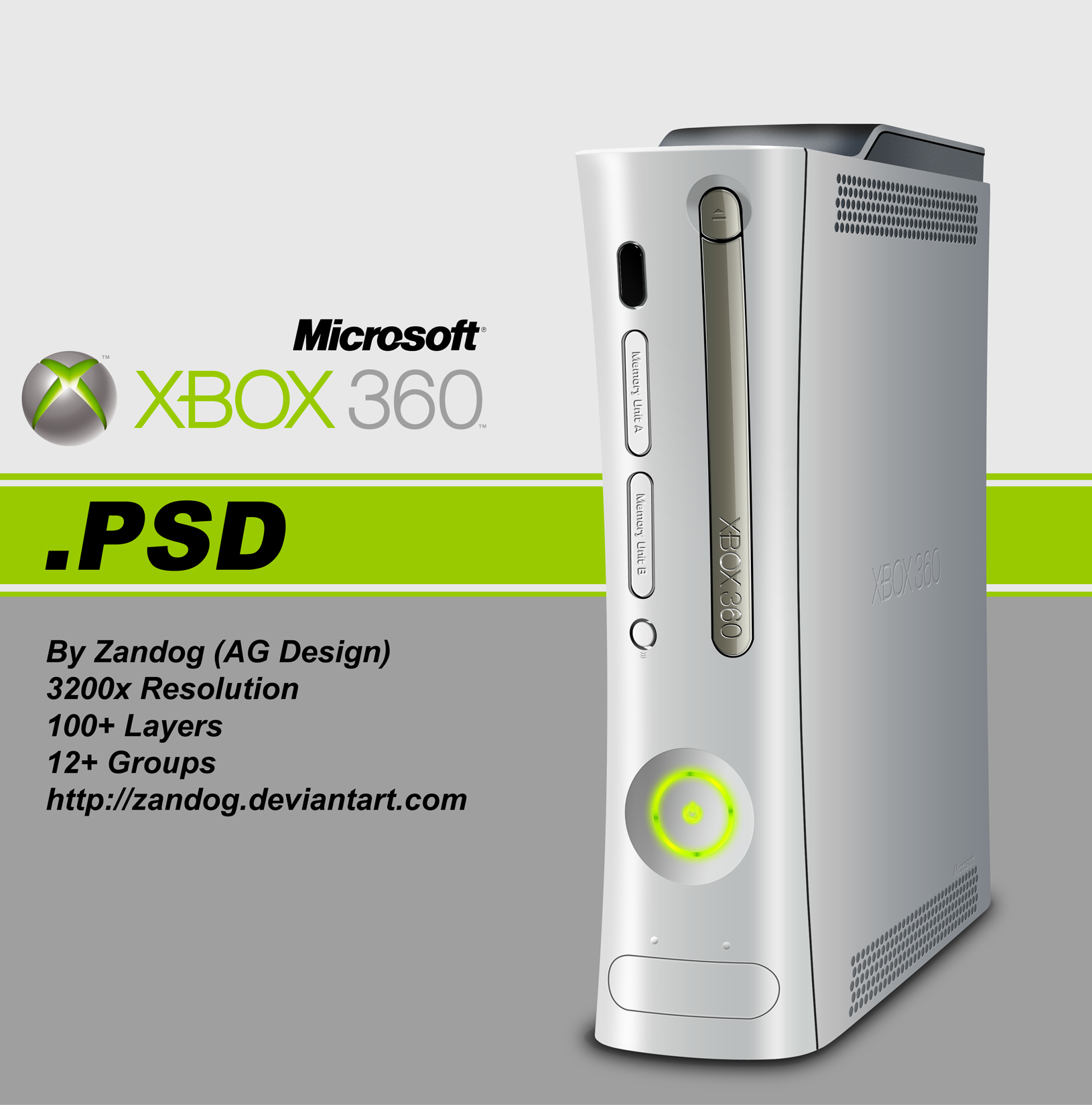 Xbox 360 .PSD by zandog