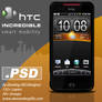 HTC Incredible Smartphone .PSD