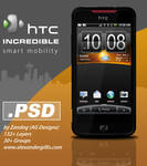 HTC Incredible Smartphone .PSD by zandog