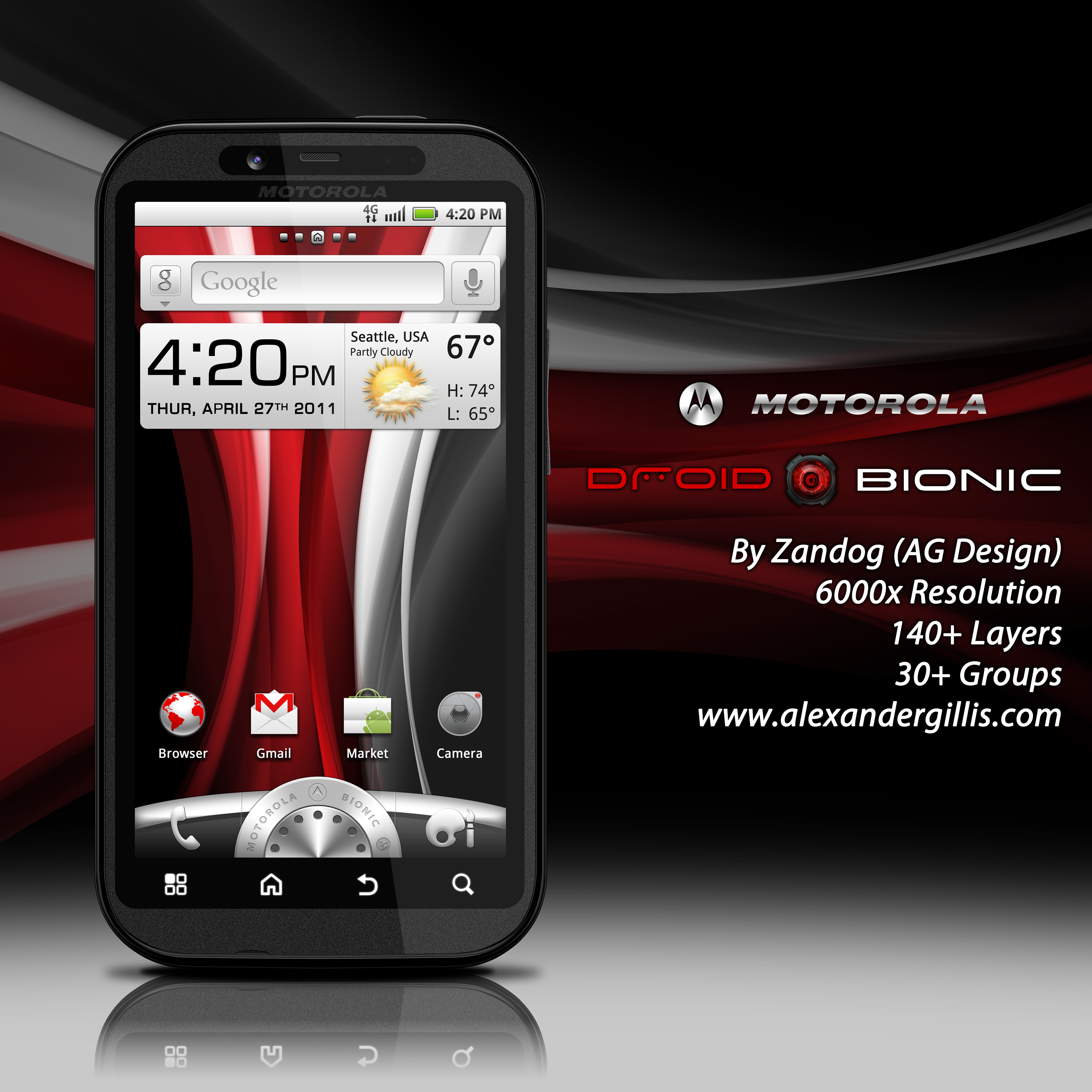 Motorola Droid Bionic v1 .PSD