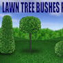 Lawn Tree and Bushes PSD