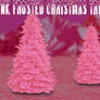 Pink Frost Christmas Tree PSD