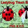 Ladybug Trash Bins