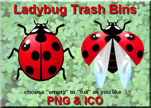 Ladybug Trash Bins