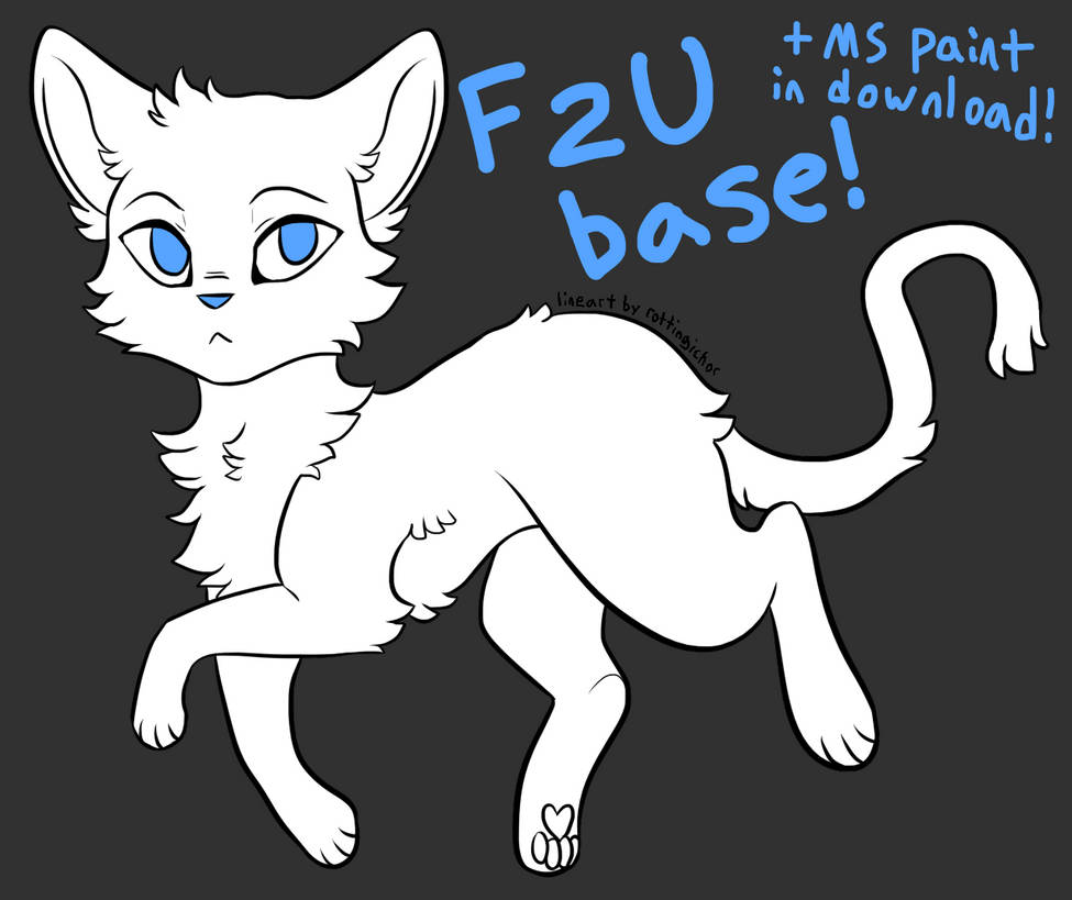 F2U cat base (+ MS PAINT friendly version) by rottingichor on DeviantArt