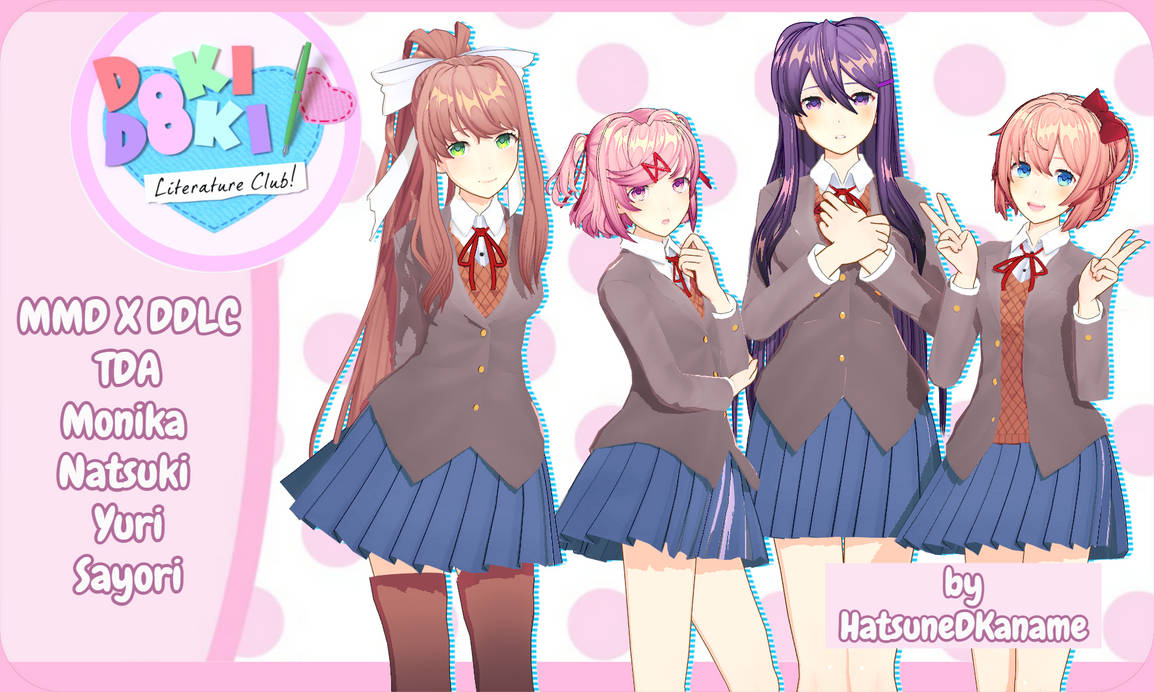 Mmd X Ddlc Tda Model Pack Dl Update By Hatsunedkaname On Deviantart