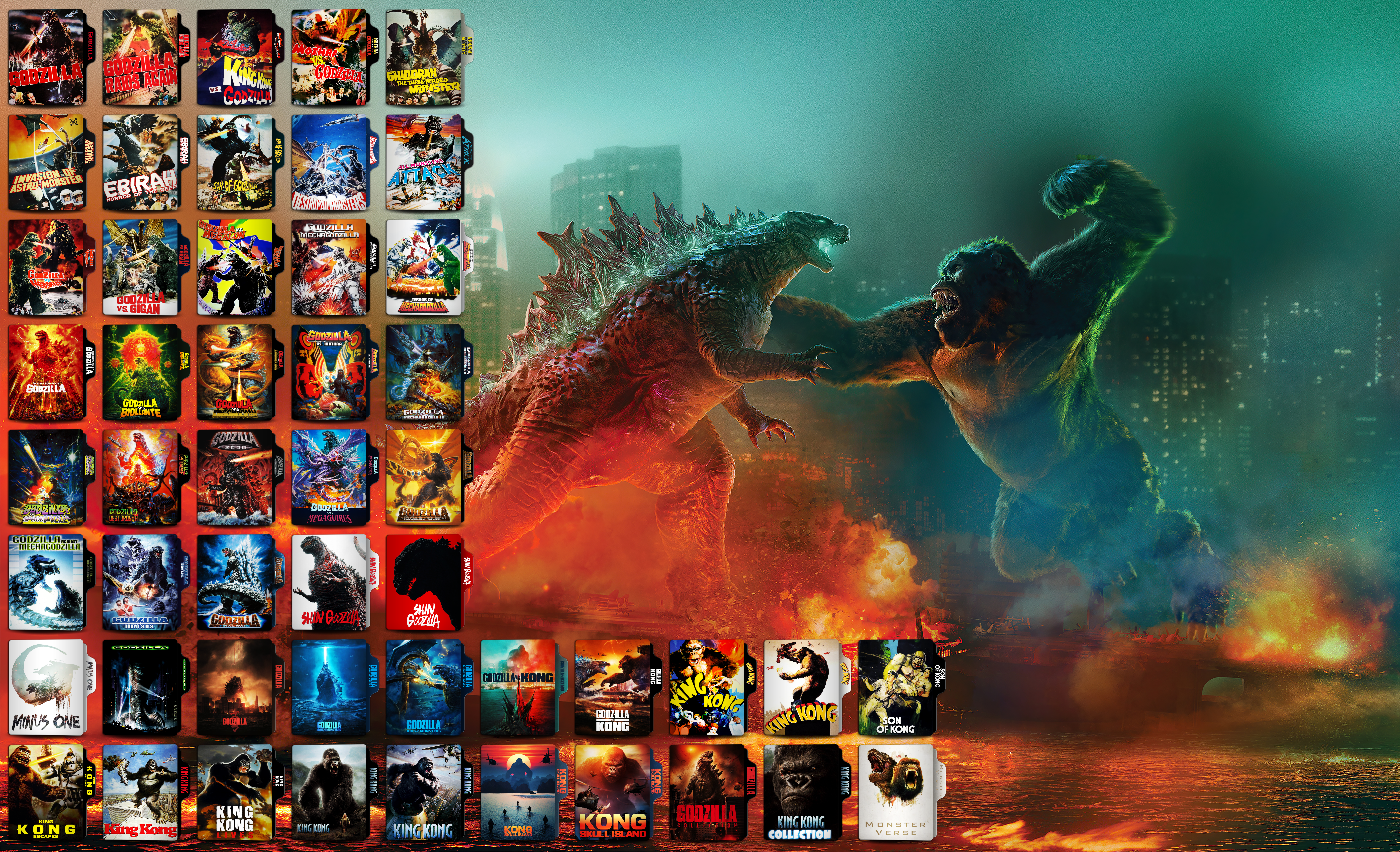 Godzilla and King Kong Collection Folder Icon by Godzilla and King Kong Collection Folder Icon by