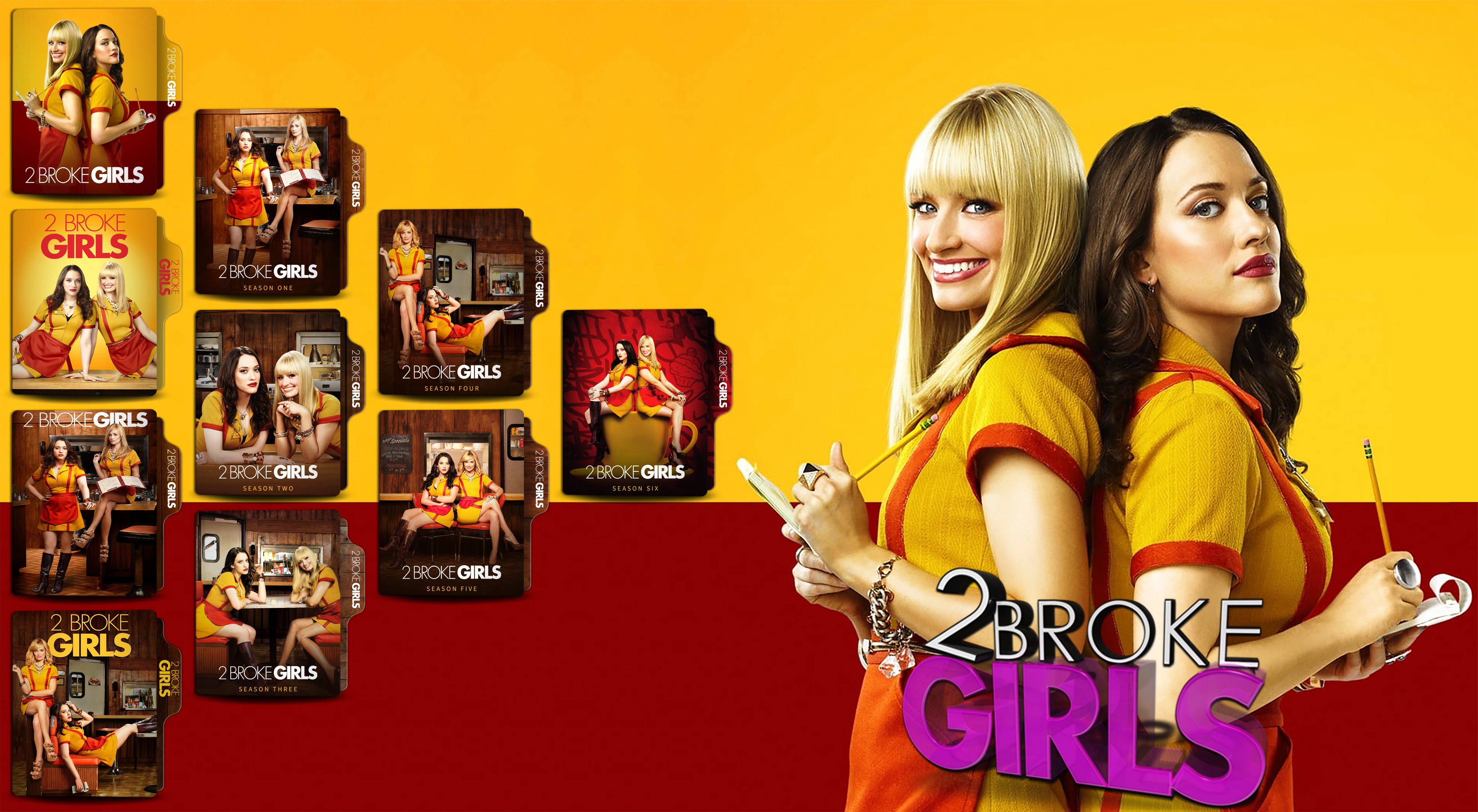 2 Broke Girls (2011) Folder Icon by MamadNobarii on DeviantArt