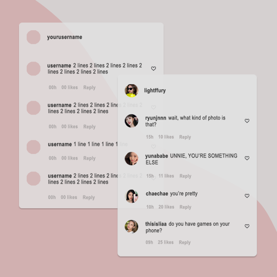 Instagram Comments Template