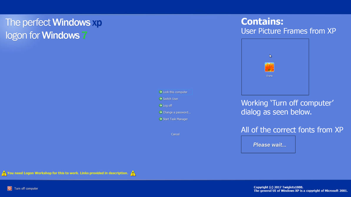 The Perfect Windows Xp Logon For Windows 7 By Twiglets1888 On Deviantart