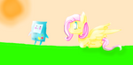 BMO And Fluttershy by RainbowDashArtist