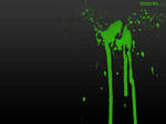 Green blood splat