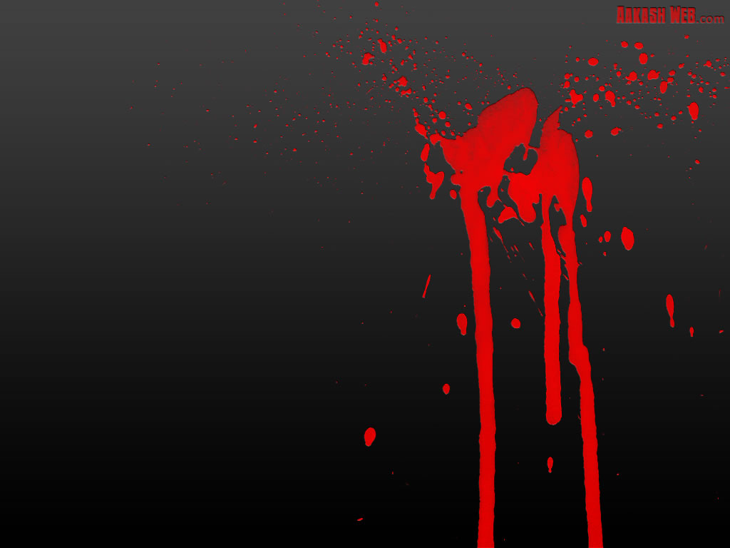 Red blood splat