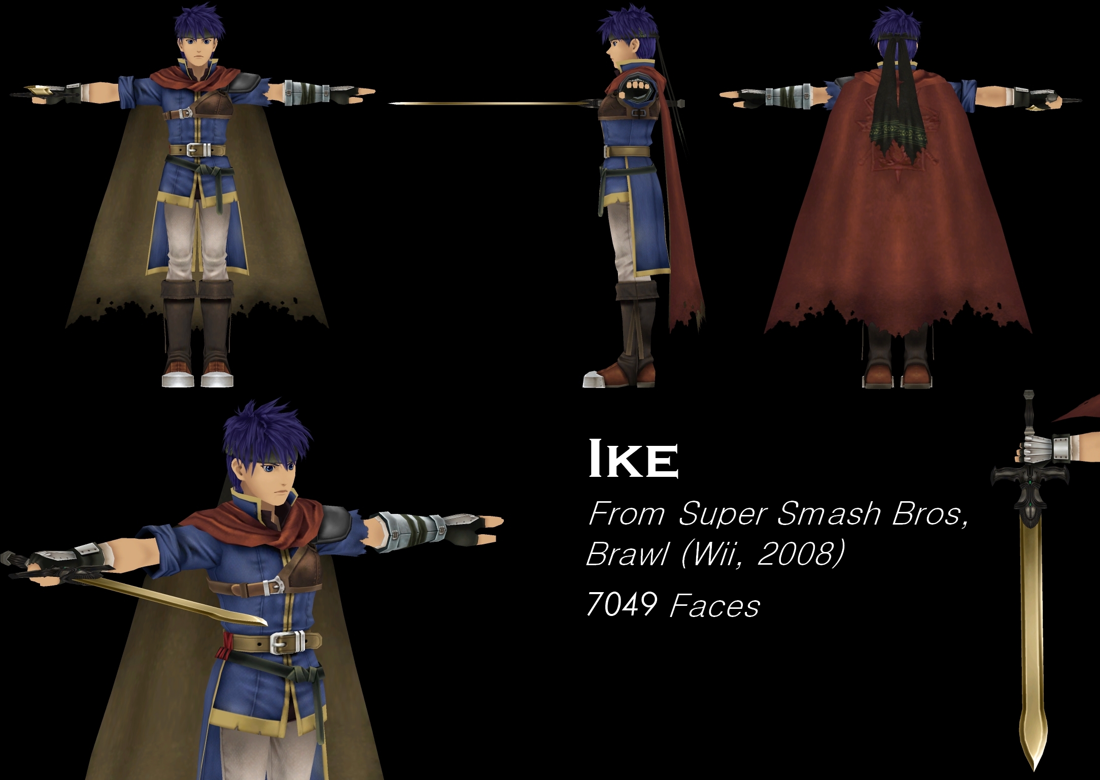 Ike 3D Model, SSBB