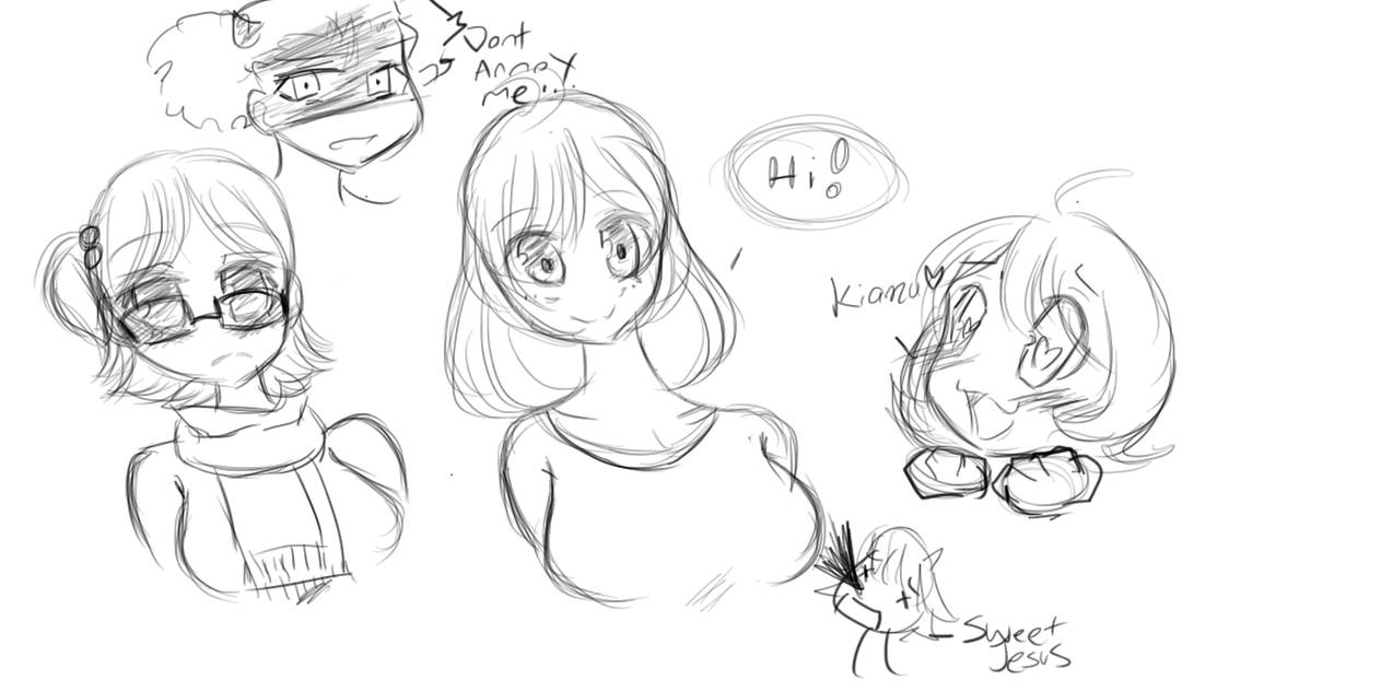 kawaii tablet sketch dump by KiwiSharku on DeviantArt