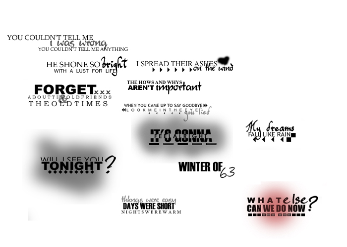 Lyrics Brushes by LateJuliet on DeviantArt