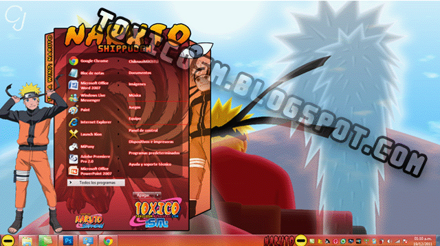 Windows 7 theme Naruto