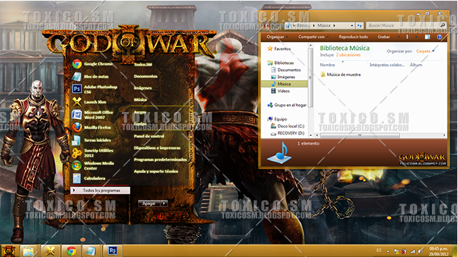 Theme Windows 7: God of War