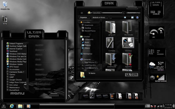 Black Theme Ultra Dark Windows 7