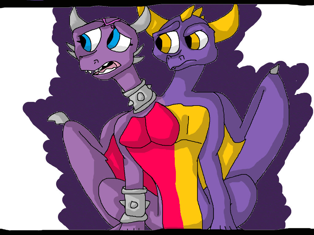 Spyro and Cynder conjoined together again by Mojo1985 on DeviantArt