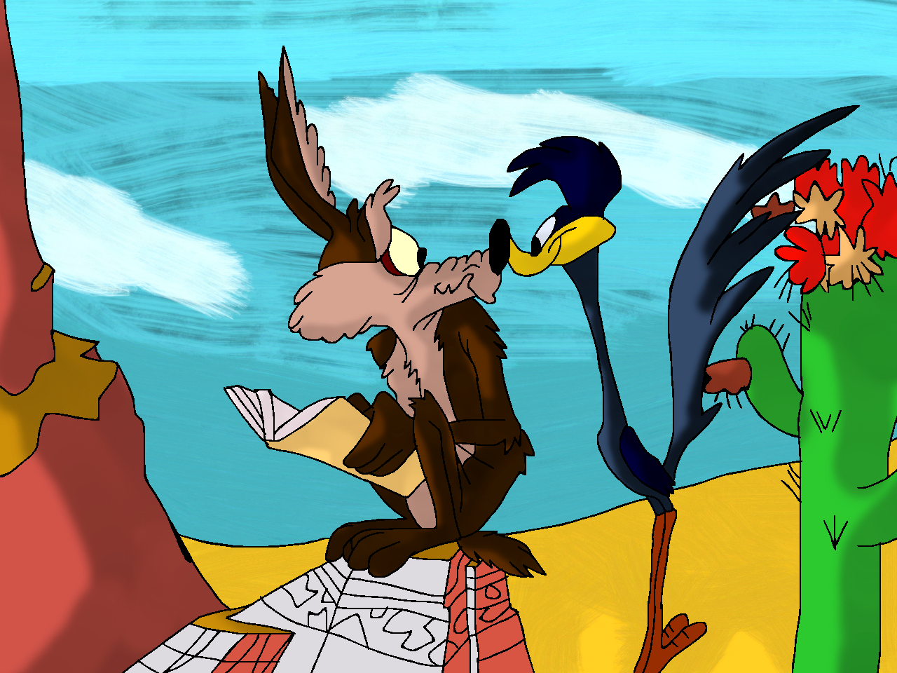 Wile E. Coyote and the Road Runner by Mojo1985 on DeviantArt
