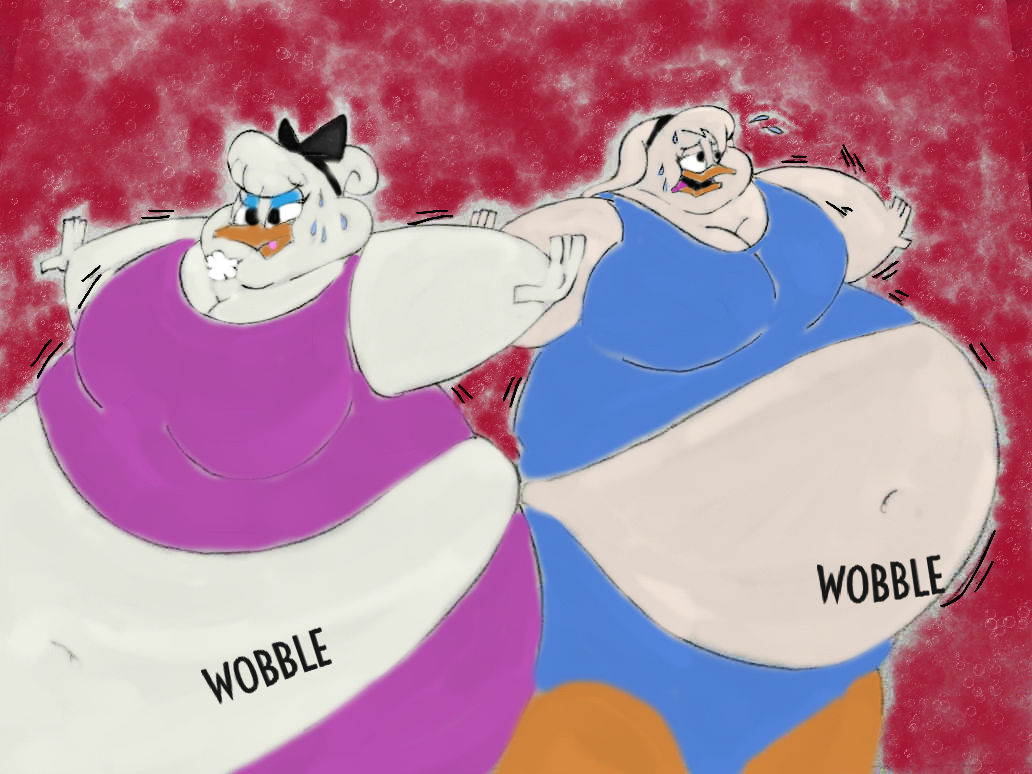 Fat Daisy and Della Duck working out by Mojo1985 on DeviantArt