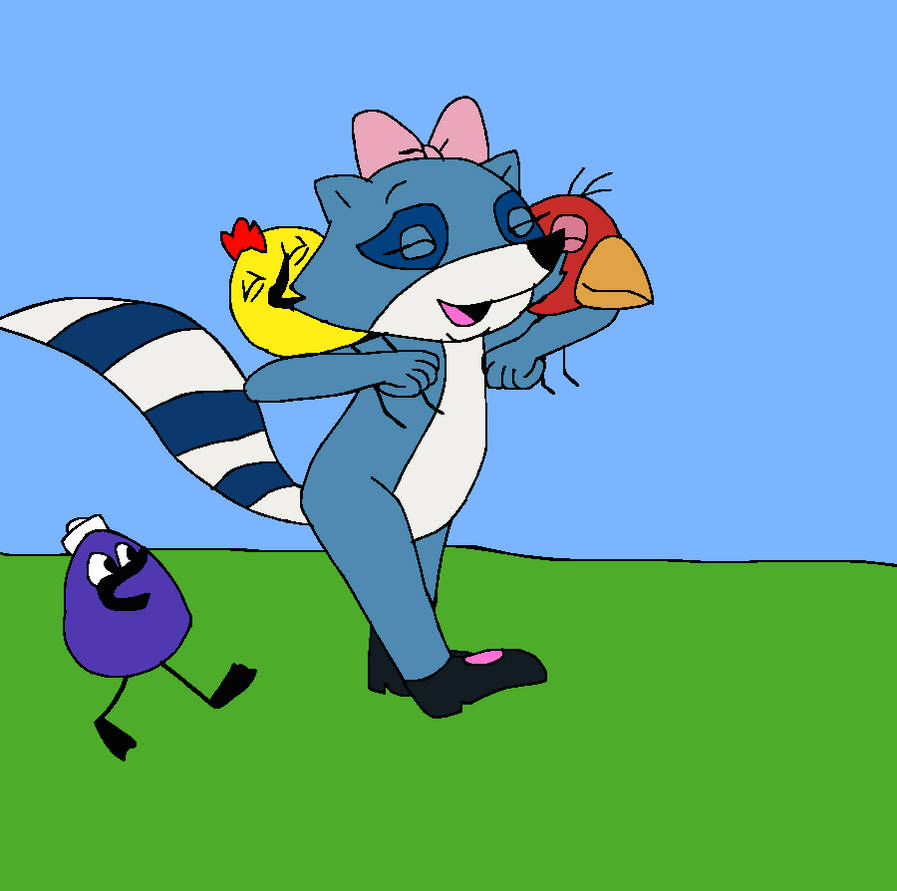 Peep and Chirp rides on pinch raccoon by Mojo1985 on DeviantArt