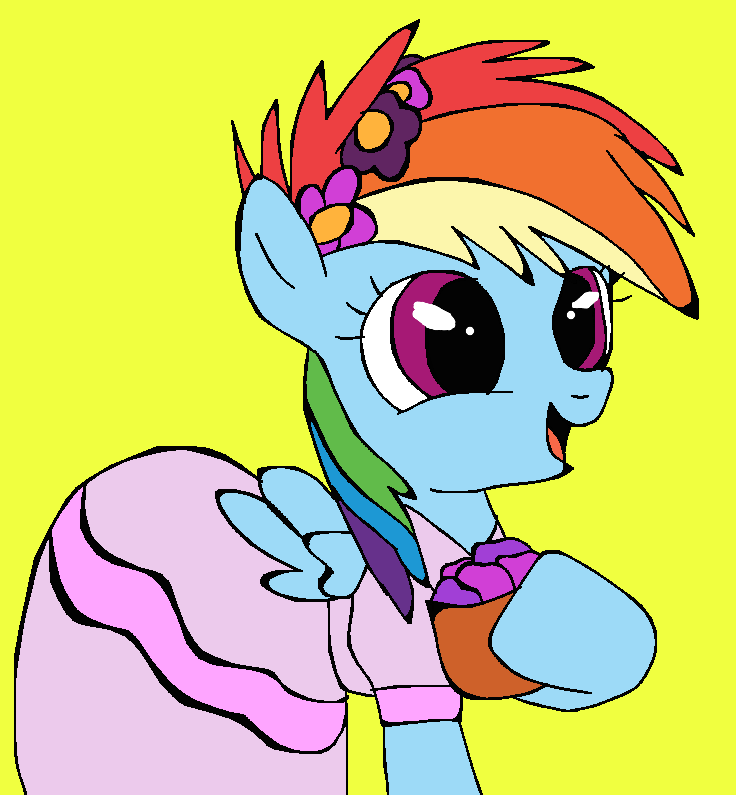 Filly Rainbow Dash as a flower girl by Mojo1985 on DeviantArt
