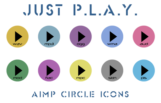 Just P.L.A.Y. AIMP (audio format icons)