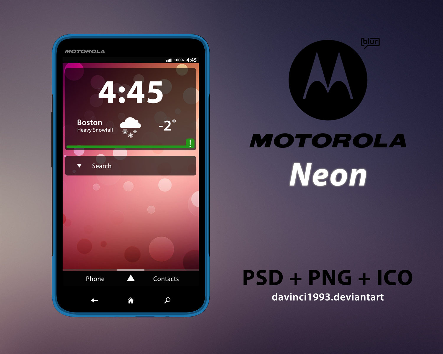 Motorola Neon: PSD + PNG + ICO
