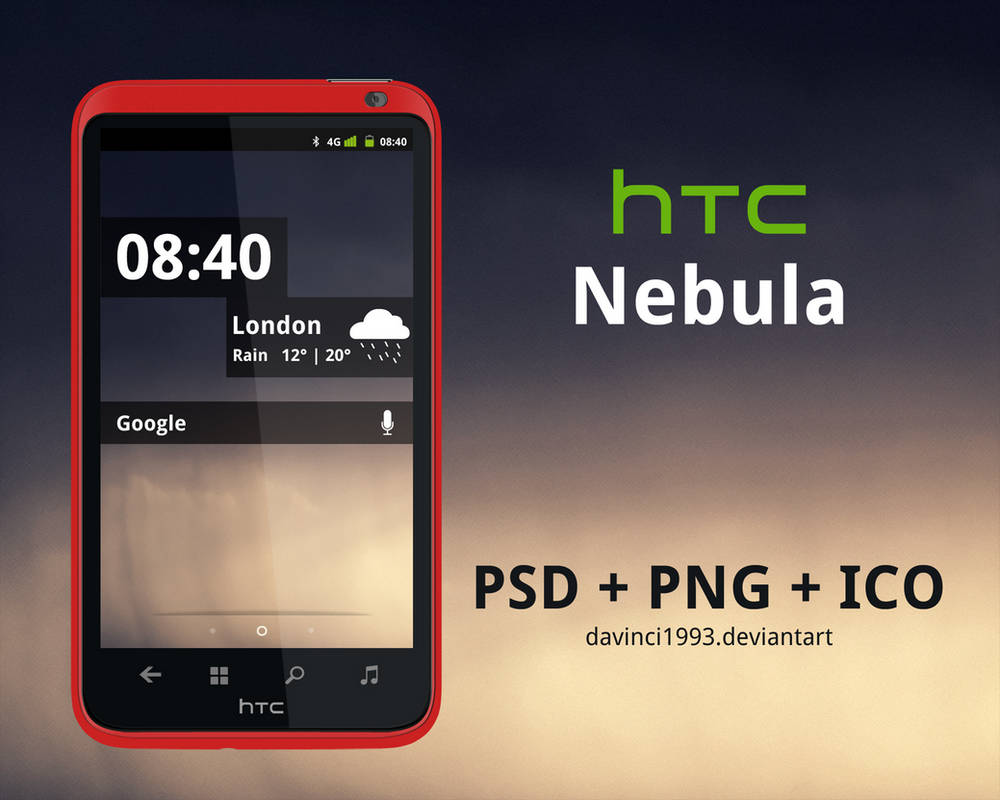 HTC Nebula: PSD + PNG + ICO by davinci1993