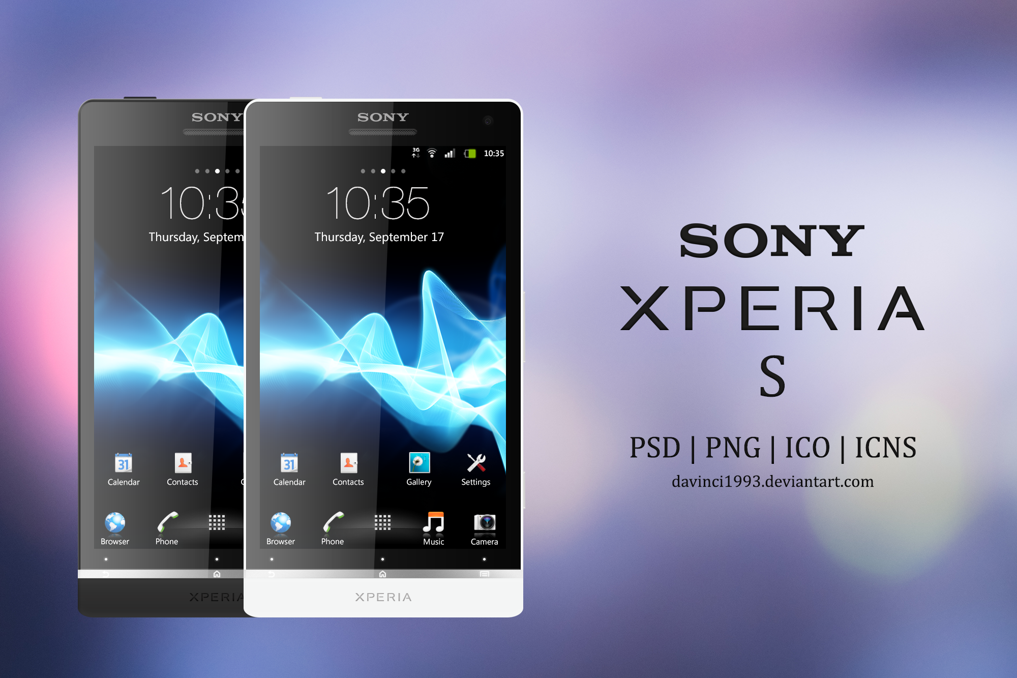 Sony Xperia S: PSD | ICO | ICO | ICNS