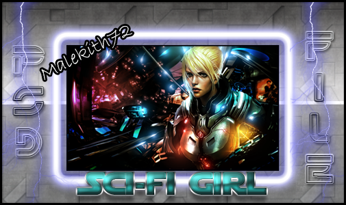 Sci-fi Girl PSD File