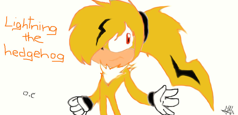 Lightning the hedgehog by adaktathewolf on DeviantArt