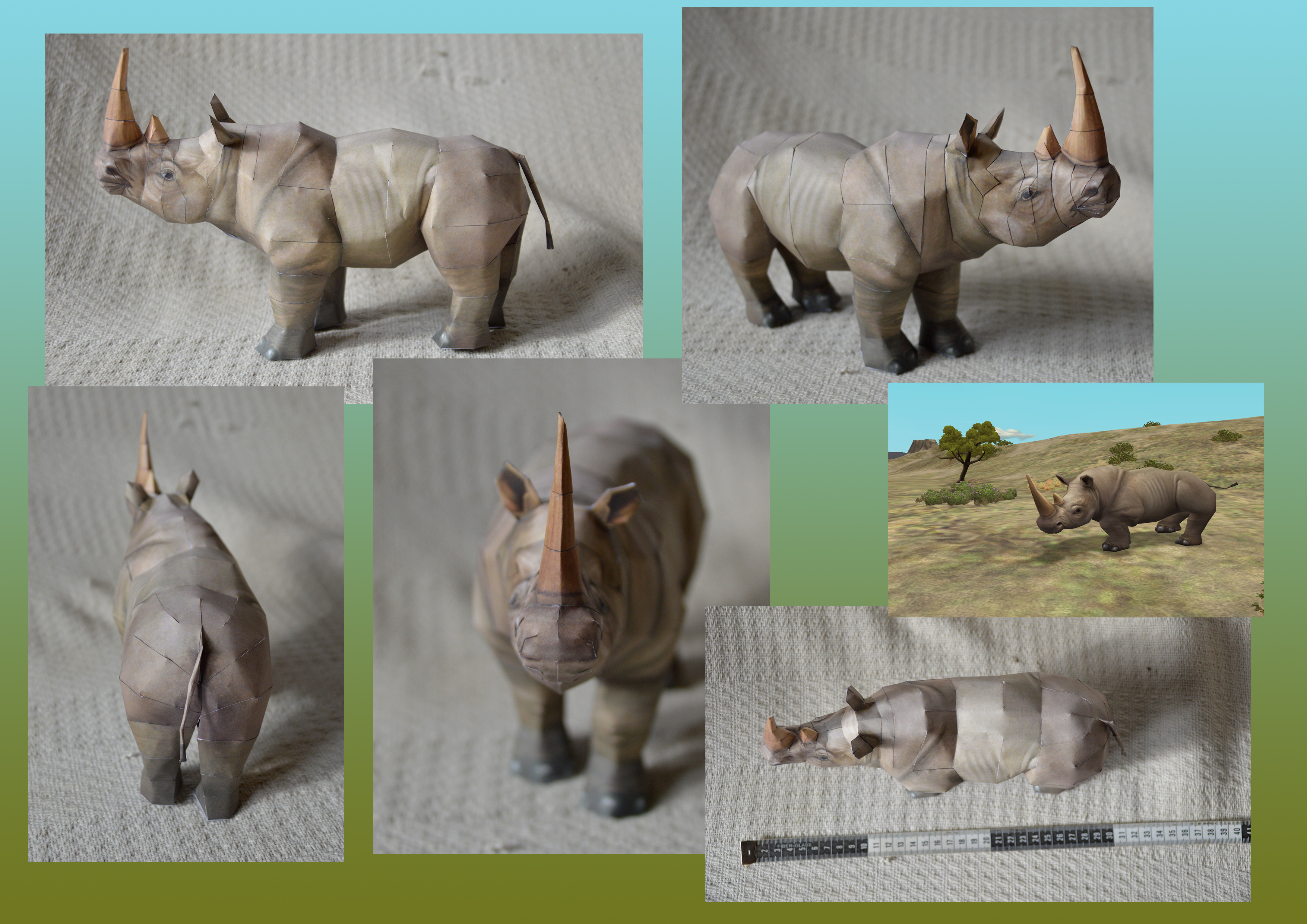 Zoo Tycoon Paper Collection - White Rhinoceros