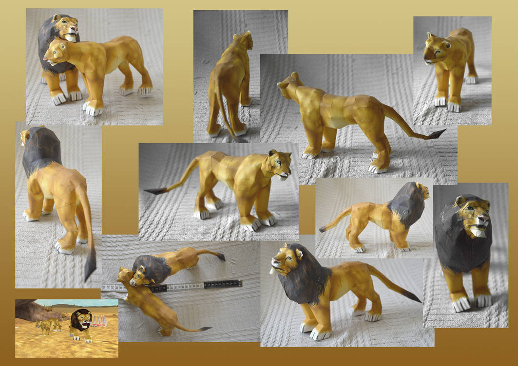 Zoo Tycoon Paper Collection Lion by DrWheelieMobile on DeviantArt