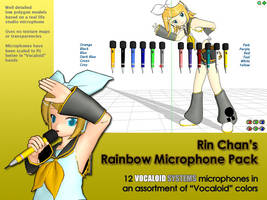 MMD Accessory - Rainbow Microphone Pack by Trackdancer