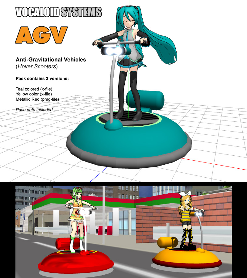 MMD Accessory - AGV Hover Scooters