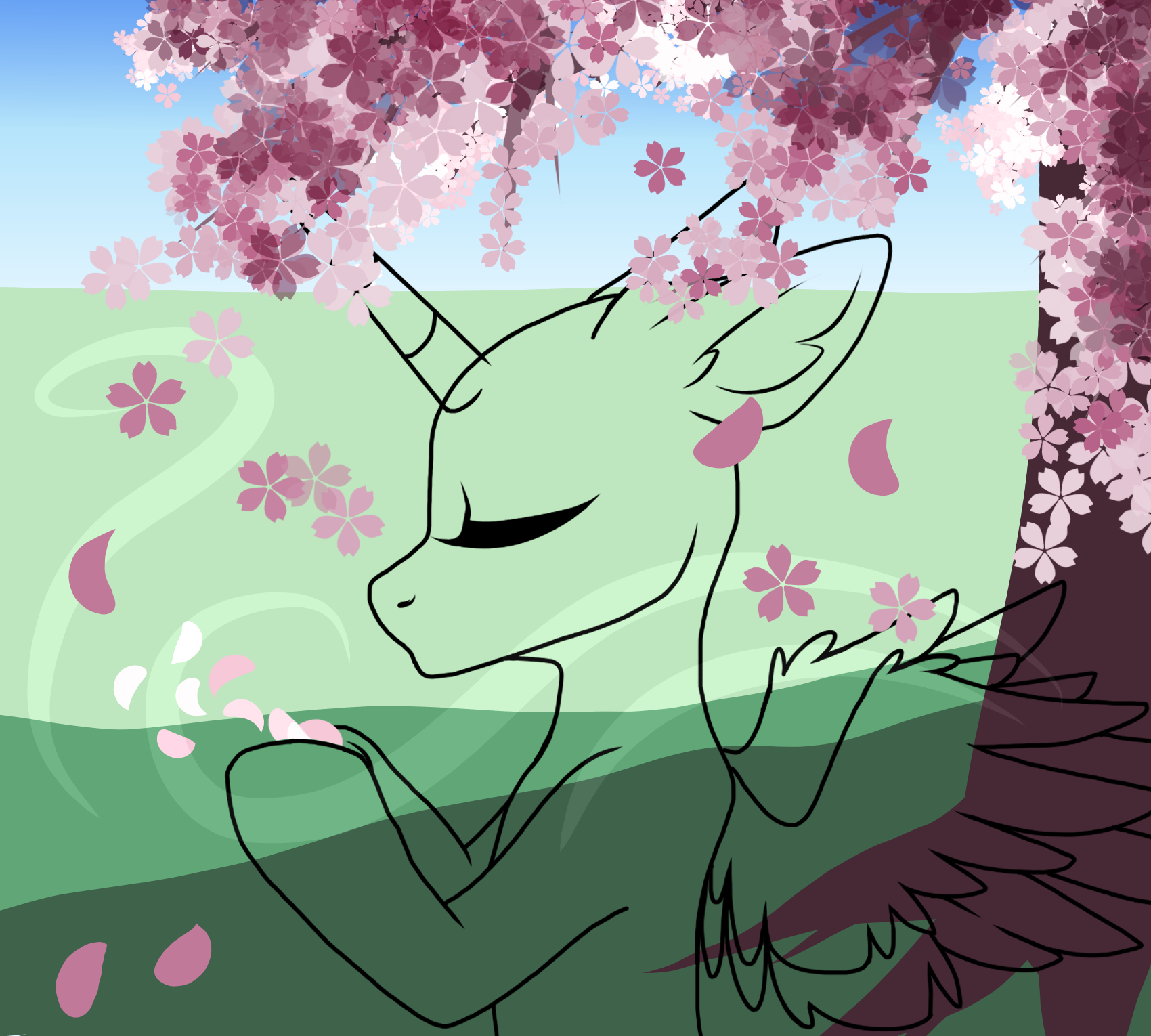 F2U Pony Base - Sakura Petals by x-EmilyTheUnicorn-x on DeviantArt