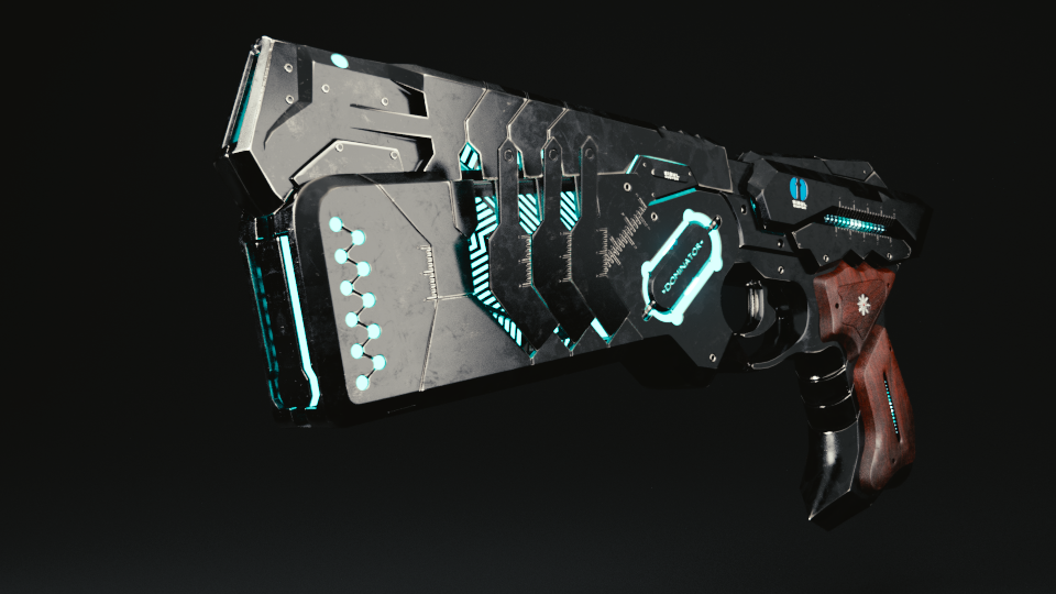 Psycho Pass Dominator Animation Made in Blender by RWinterbourne on