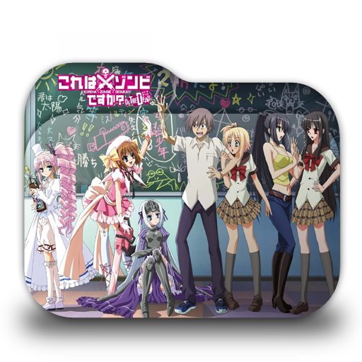 Wallpaper Kore Wa Zombie Desu Ka Of The Dead Folder Icon 001 By For iPhone Free