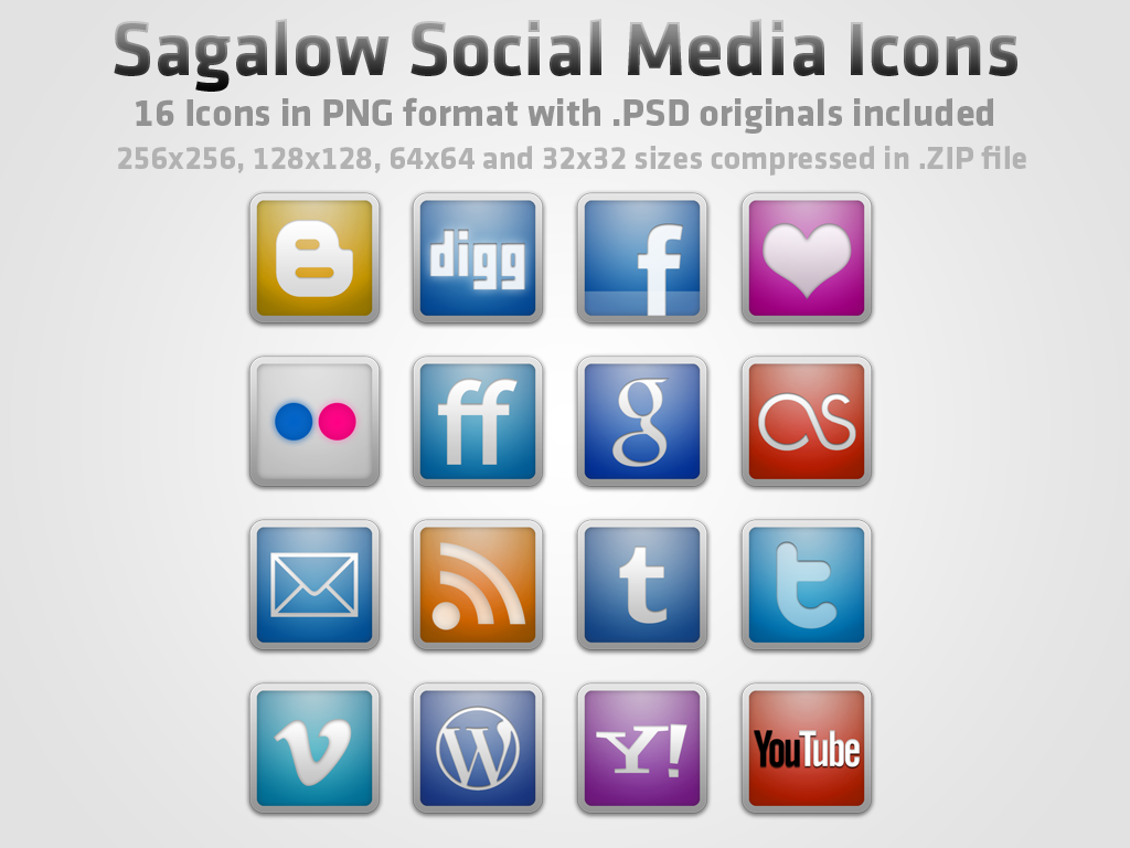 Sagalow Social Media Icon Pack