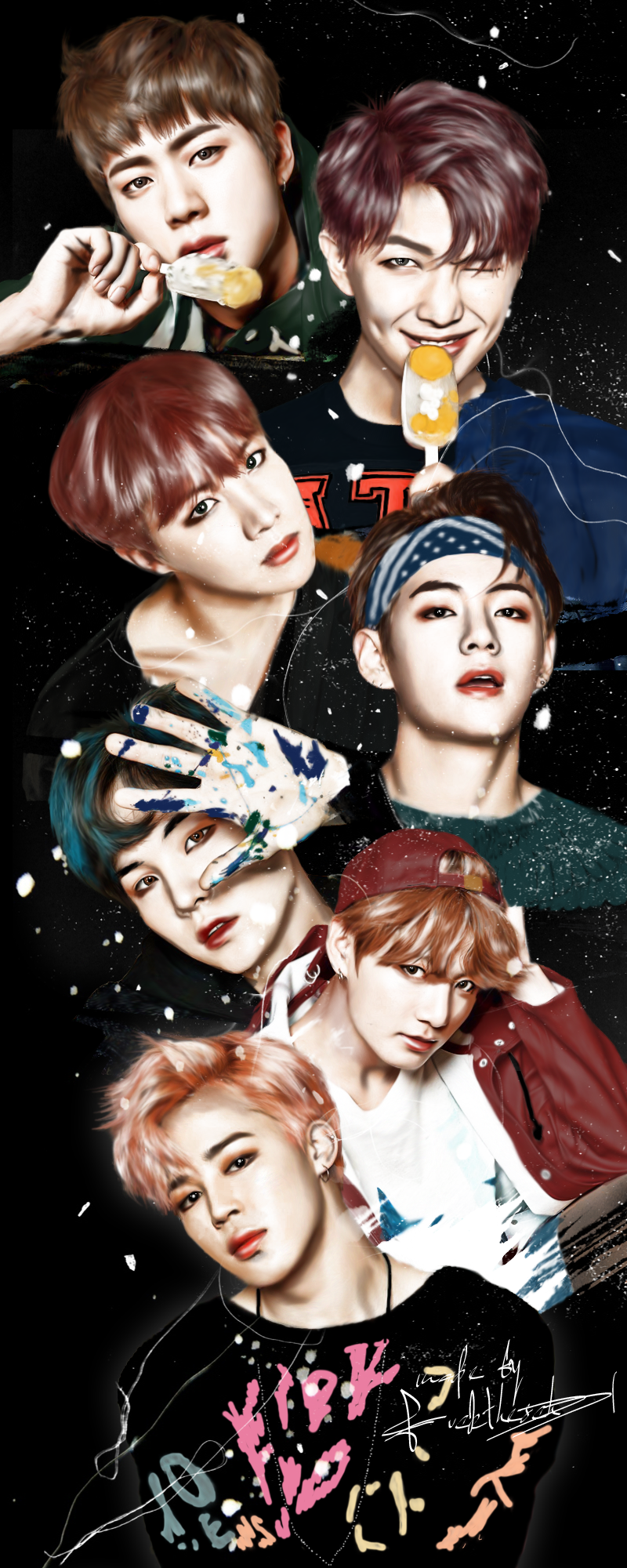 Bts You Never Walk Alone Drawing By Fuckthesch00l On Deviantart