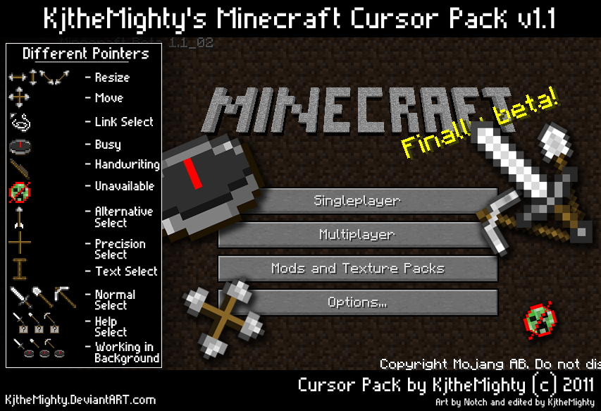 KjtheMightyMinecraftCursors1.1