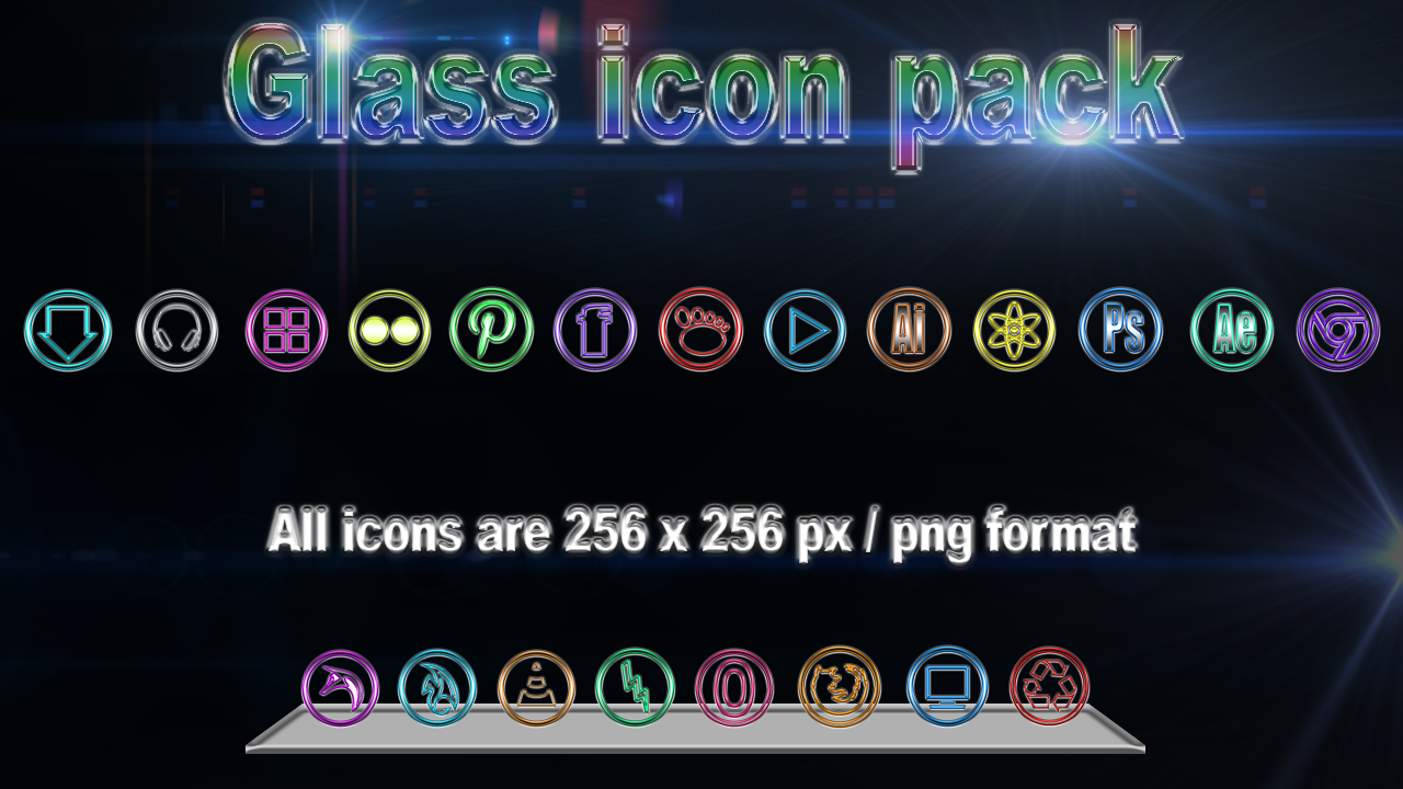 Glass icon pack