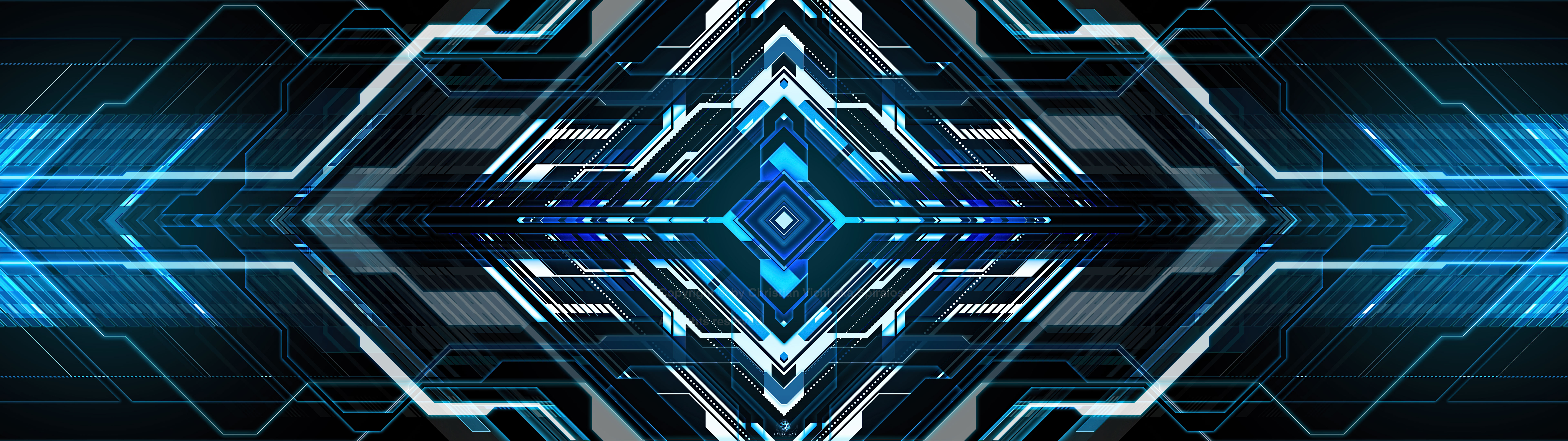 Techno Illusion by spiraloso on DeviantArt, image size:7680x2160