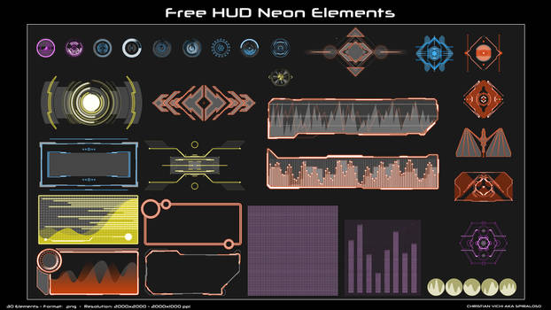 Free HUD Neon Elements